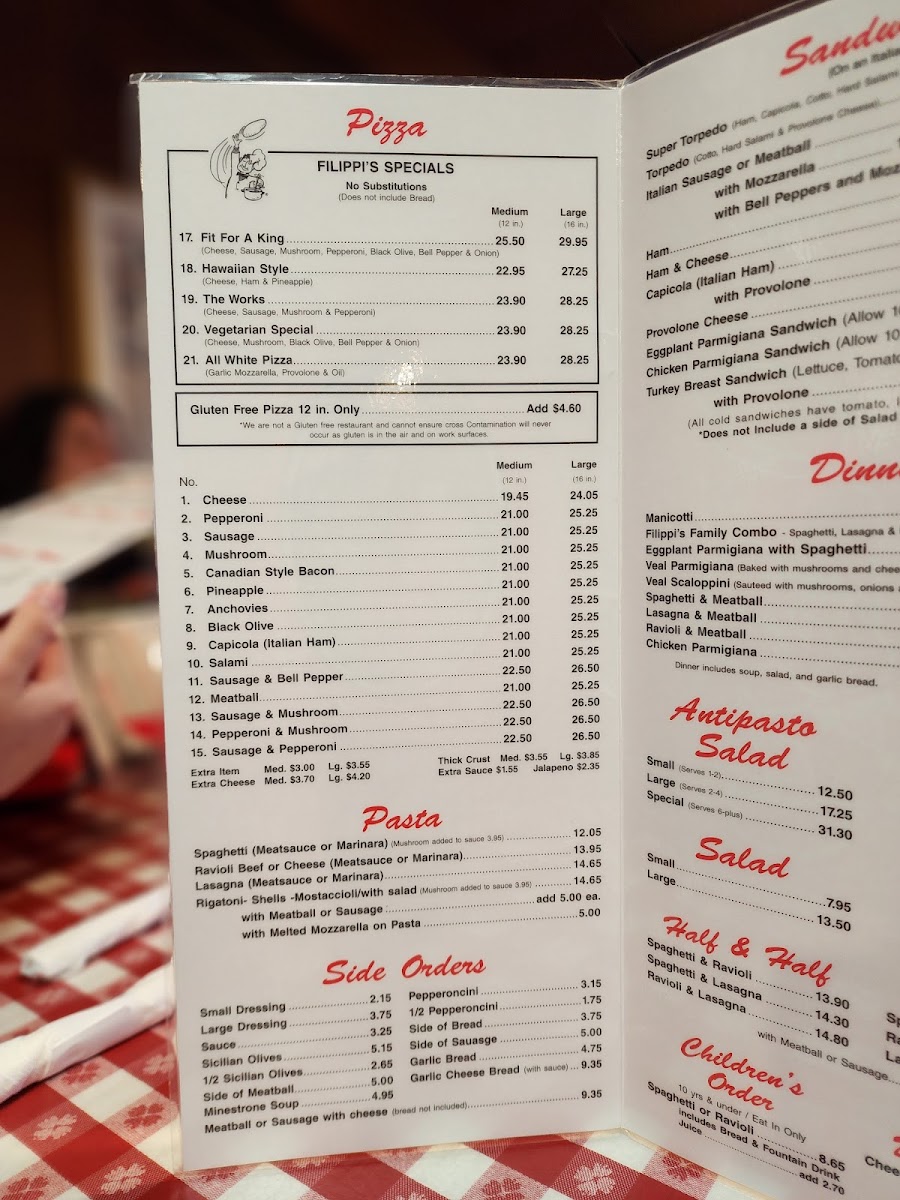 Menu Filippi's Pizza Grotto Escondido-9